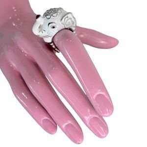 White Elephant Ring with Stretch Comfort‎ Band